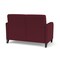 Lesro Siena Lounge Reception 2 Seat Tandem Seating No Center Arm, Walnut, OH Wine Upholstery SN2101 - alternate 2